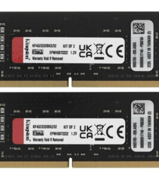 Оперативная память Kingston Fury Impact, DDR4, 32GB (1x32GB), 3200MHz, CL20, SO-DIMM