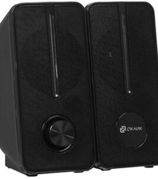 Акустическая система Оклик OK-120U 2.0 черный 6Вт