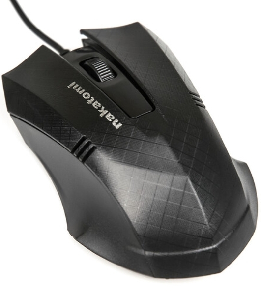 Мышь проводная Nakatomi MON-04U черный, 800 dpi, USB, кнопки - 3