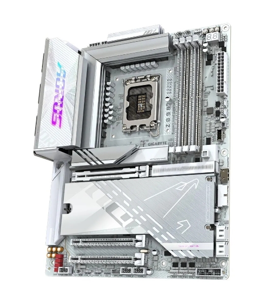 Материнская плата Gigabyte Z890 AORUS PRO ICE, LGA 1851, Intel Z890, 4xDDR5, 4xSATA, 5xM.2, 1xPCIe 5.0 x16, 1xPCIe 4.0 x4, 1xPCIe 4.0 x1, 2xUSB-C (Thunderbolt 4), 1x 5Gb LAN, 4xUSB-A 3.2 Gen 1, 2xUSB-A 3.2 Gen 2, 4xUSB-A 2.0, 2x3.5 мм, 7.1, ATX