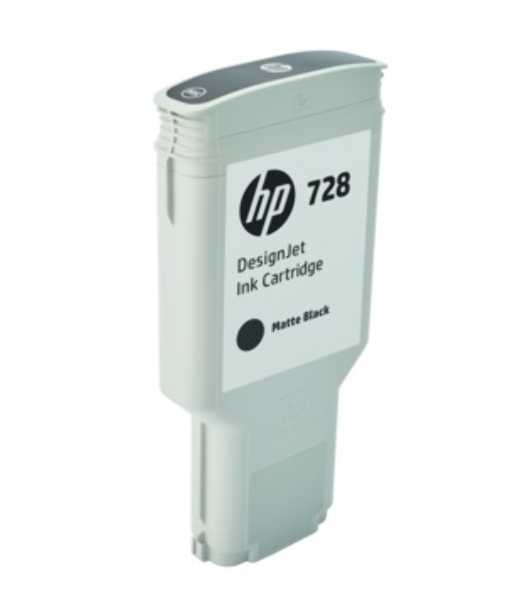Картридж струйный HP 728 с матовыми черными чернилами для принтеров Designjet, 300 мл