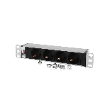Блок роз Rem-10 без шнура с инд., 4 Sсhuko, вх IEC 60320 C14, 10A алюм. 10', фото3