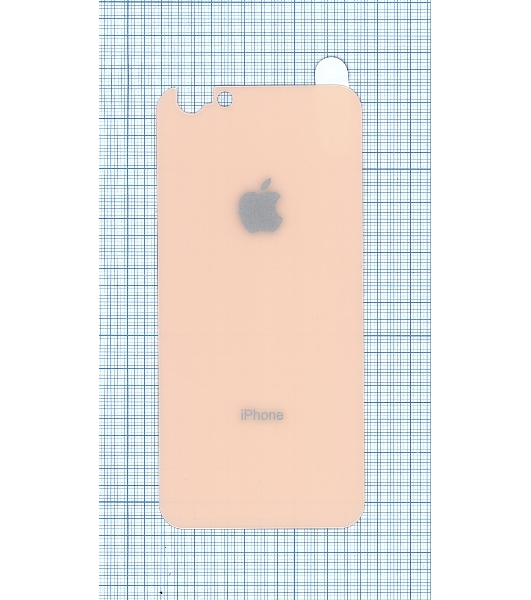 Защитное заднее стекло для iPhone 6/6S золотистый