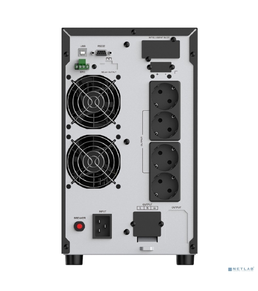 Источник бесперебойного питания CBR ESN-3KT-4F-LCHERSC Online 3000VA/3000W Tower 4 x Schuko + 1 Tb, LCD, HID-USB, RS232, EPO, SNMP slot