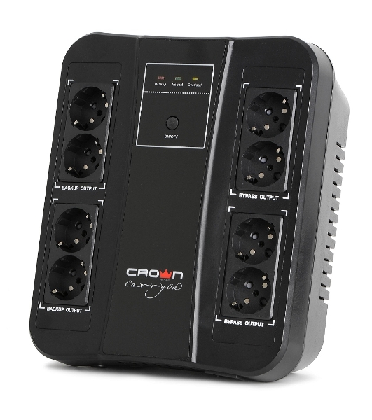 Источник бесперебойного питания Crown CMUS-295 EURO SMART/1000 ВА/600 Вт/8 х CEE 7 (евророзетка)