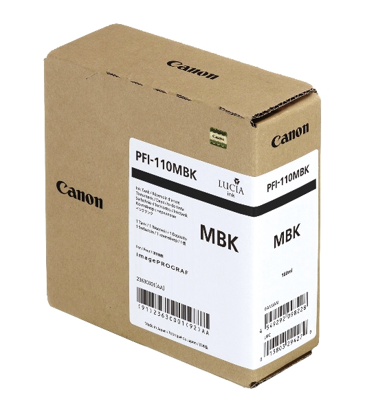 Картридж струйный Canon PFI-110 MBK 2363C001 черный матовый (160мл) для Canon TX-2000/TX-3000/TX-4000