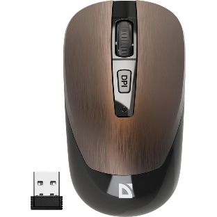 Мышь беспроводная Defender Wave MM-995 бронзовый, 1600 dpi, радиоканал, USB, кнопки - 4