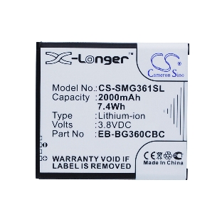 Аккумулятор CS-SMG361SL EB-BG360CBC для Samsung Galaxy J2 SM-J200F, SM-J200H 3.8V, 2000mAh, 7.60Wh