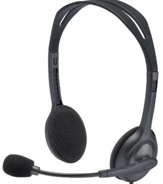 Гарнитура Logitech H111 чёрный, проводная, 3.5 мм