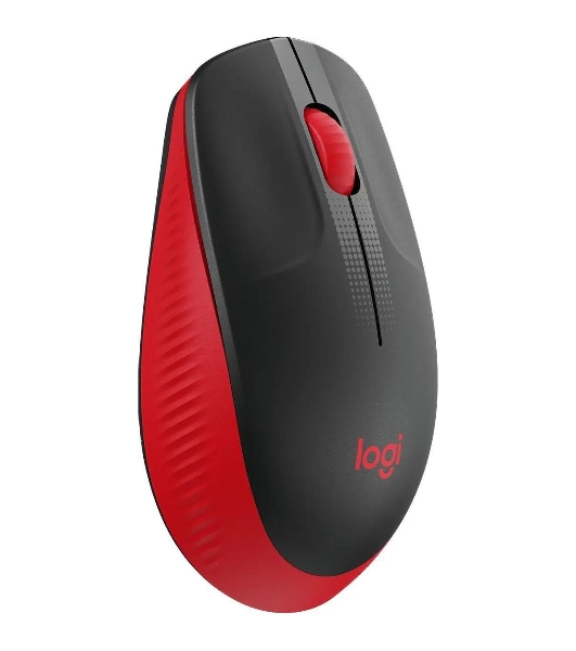 Мышь беспроводная Logitech M190 черный/красный, 1000 dpi, радиоканал, USB, кнопки - 3