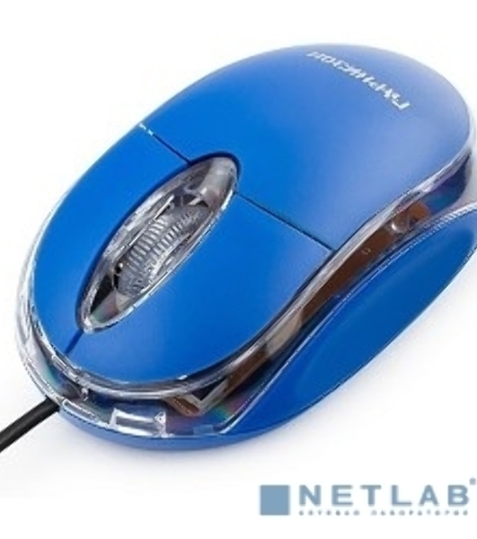 Мышь проводная Гарнизон GM-100B синий, 1000 dpi, USB, кнопки - 3
