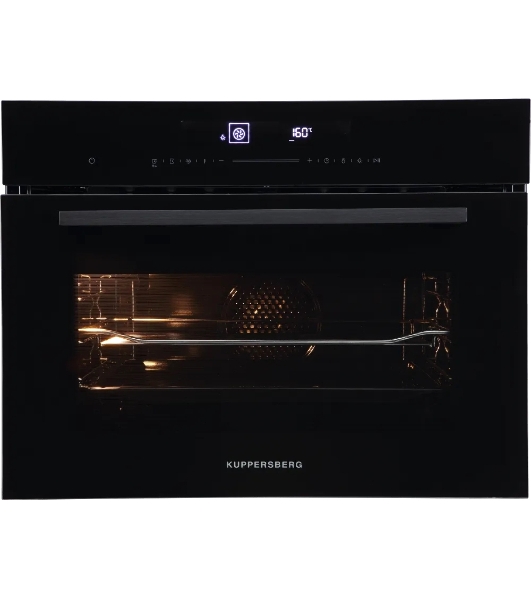 Встраиваемый духовой шкаф Kuppersberg KHT 616 Black компактный, ШхВхГ: 59.5х45.4х56.5 см, 50 л, А+, гидролизная очистка, черный