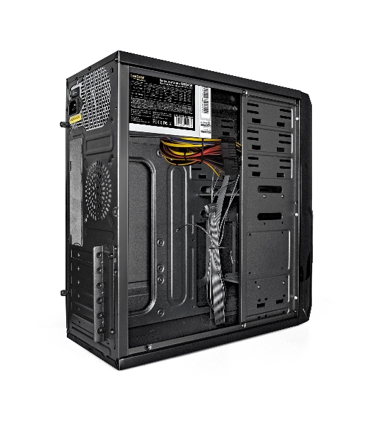 Компьютерный корпус Miditower ExeGate XP-329S-UNS450 (ATX, БП UNS450 с вент. 12см, 2*USB, аудио, черный)
