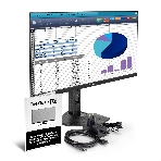 Монитор 23.8' ExeGate ProSmart EH2400C (IPS LED Grade A+, FHD, 1920x1080@100Гц, 16:9, 250cd/m2, 1000:1, 178°/178°, 3-5ms, audio-out, Speakers, D-Sub, HDMI, DisplayPort, кабель HDMI 1,5м, VESA, регулировка высоты (HAS), регулировка наклона (tilt), поворот экрана (swivel), поворот экрана на 90° (pivot), чёрный), фото6