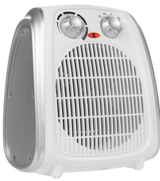 Тепловентилятор Maxwell MW-3458 (W), белый, 1000/2000 Вт, 20 м2, термостат