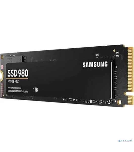 Накопитель SSD Samsung 980, 1000Gb, PCIe 3.0 x4, M.2 2280, NVMe, R/W 3500/3000