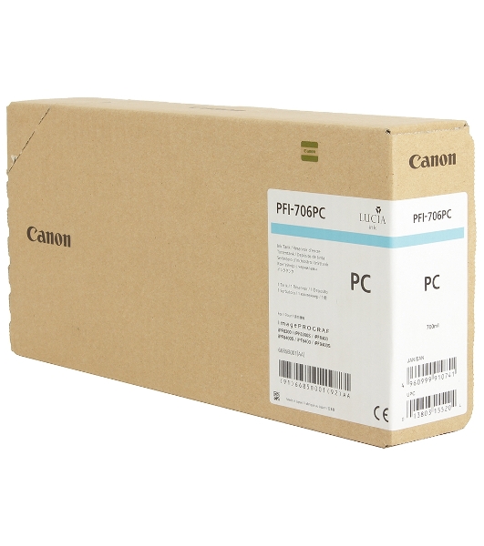 Картридж струйный Canon PFI-706 PC (6685B001) фото голубой (700 мл) для Canon iPF8300S/8400/9400S/9400