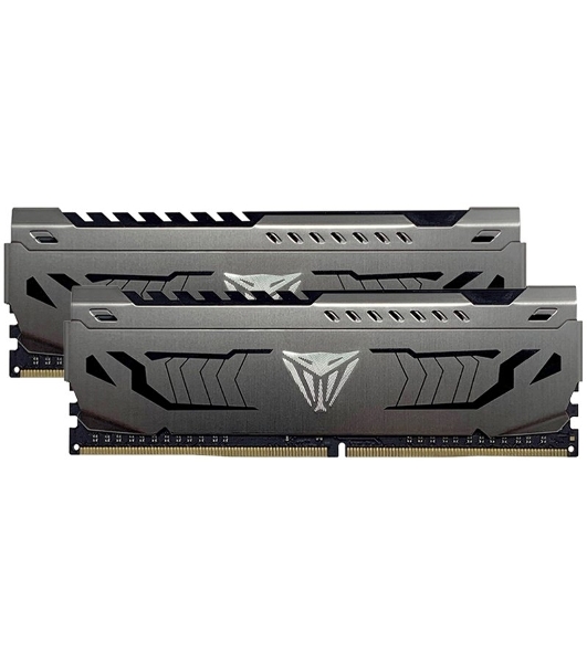 Оперативная память Patriot Viper Steel, DDR4, 8GB (2x4GB), 3200MHz, CL16, DIMM, с радиатором, черный