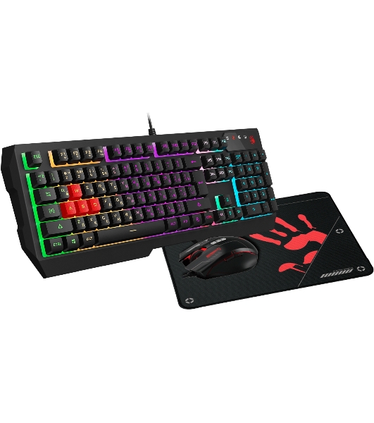 Комплект клавиатура+мышь A4Tech Bloody B1700 проводной, USB, 6000 DPI, чёрный