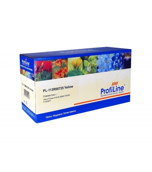 Картридж лазерный ProfiLine PL-113R00725 для принтеров Rank Xerox Phaser 6180/6180N/6180DN/6180MFP Yellow 6000 копий