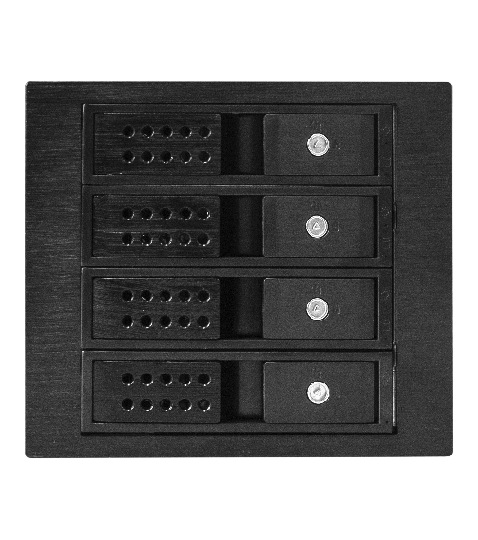 Корзина для HDD ExeGate EX291657RUS HS435-02 (универсальная, на 4*3,5'/2.5' SATA HDD, занимает 3*5,25' отсека, RTL)