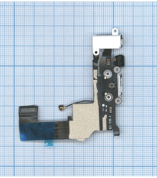 Шлейф разъема питания с аудио-разъемом для iPhone 5S белый