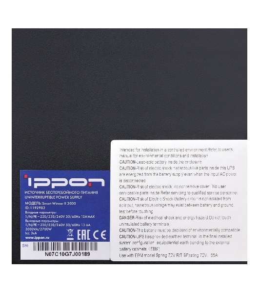Источник бесперебойного питания Ippon Smart Winner II 3000 2700Вт 3000ВА черный