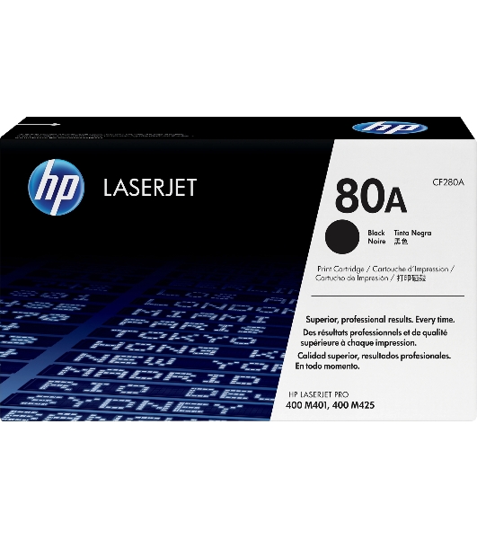 Картридж лазерный HP 80A (CF280A) черный для LaserJet Pro 400 M401/M425 2700 стр.