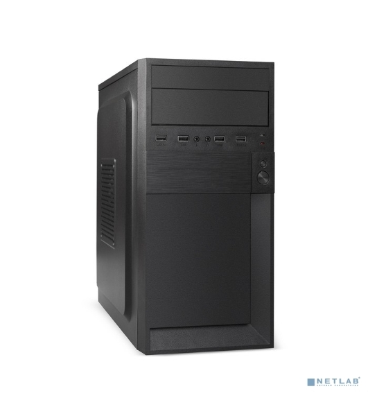 Компьютерный корпус Minitower ExeGate EX291141RUS BAA-105-01AAA400 (mATX, БП AAA400 с вент. 8см, 2*USB, аудио, черный)