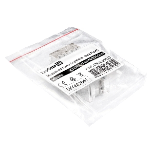 Модуль-вставка Keystone Jack RJ-45 ExeGate KJ-8P8C-U-C6-180SH-Dual (Кат.6, неэкранированная, 180 градусов, со шторками, IDC Krone/110)