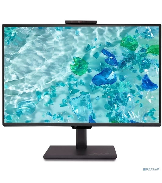 Монитор 23.8' Acer B248YGbemiqprcuzx IPS 1920x1080, 120 Гц, 4 мс, 16:9, 300 кд/м², HDMI 2.0, DP, USB-C (100 Вт), 3.5 Jack, USB Hub (2x USB 3.0), FreeSync, HDR10, динамики (2x5 Вт), веб-камера, черный