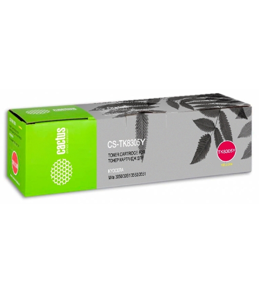 Картридж лазерный Cactus CS-TK8305Y желтый (15000 стр.) для Kyocera Mita 3050/3051/3550/3551