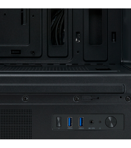 Компьютерный корпус HSPD F510, Panoramic Mid Tower, черный, TG, 0.5 SPCC, 3x120мм ARGb ATX, mATX, mITX 180/280/160мм 1x2.5', 1x3.5', 7xPCI 2xUSB-A 3.0 356x218x467мм