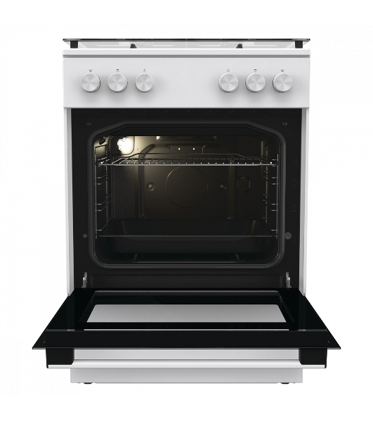 Плита газовая Gorenje GG6A11WF белый, конфорок 4 газовых, духовка 72 л, 60 см x 85 см x 60 см