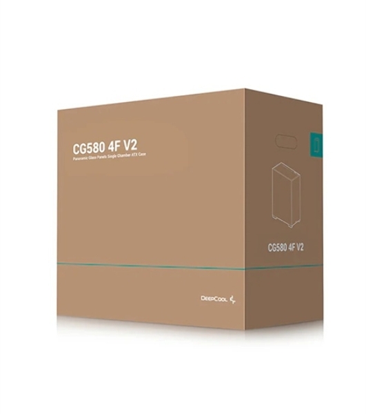 Компьютерный корпус Deepcool CG580 4F V2 без БП, боковое окно (панорама), 4x120мм ARGB PWM вентилятора, черный, ATX (R-CG580-BKADA4-G-2)