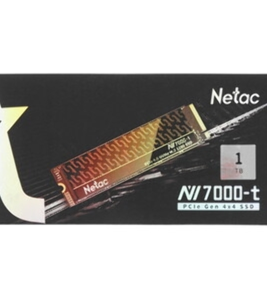 Накопитель SSD Netac NV7000-T, 1Tb, M.2 2280, PCIe 4.0 x4, NVMe, R/W 7300/6600, с радиатором