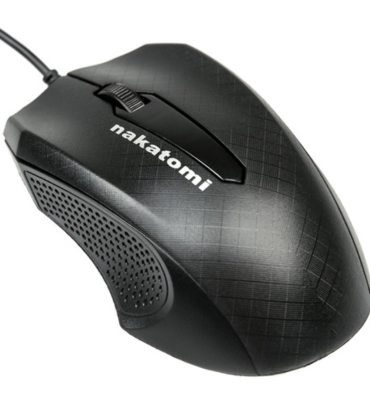 Мышь проводная Nakatomi MON-07U черный, 800 dpi, USB, кнопки - 3