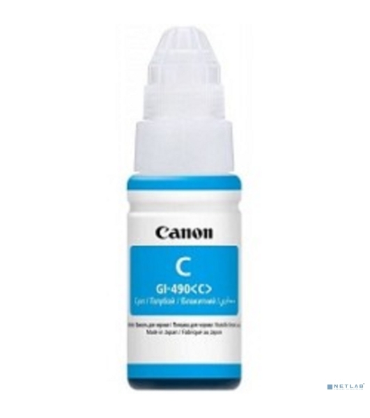 Чернила Canon GI-490C 0664C001 голубой (70 мл) для Canon Pixma G1400/2400/3400