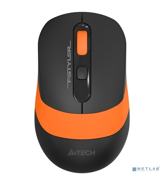 Комплект клавиатура+мышь A4Tech FStyler FG1010 беспроводной, USB, 2000 DPI, чёрный/оранжевый
