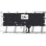 Клавиатура для ноутбука Asus ROG GL502VM черная без рамки с фиолетовой подсветкой, фото 1