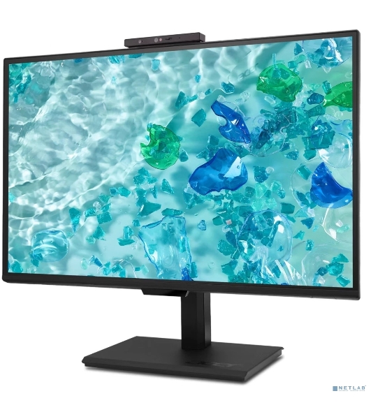 Монитор 23.8' Acer B248YGbemiqprcuzx IPS 1920x1080, 120 Гц, 4 мс, 16:9, 300 кд/м², HDMI 2.0, DP, USB-C (100 Вт), 3.5 Jack, USB Hub (2x USB 3.0), FreeSync, HDR10, динамики (2x5 Вт), веб-камера, черный