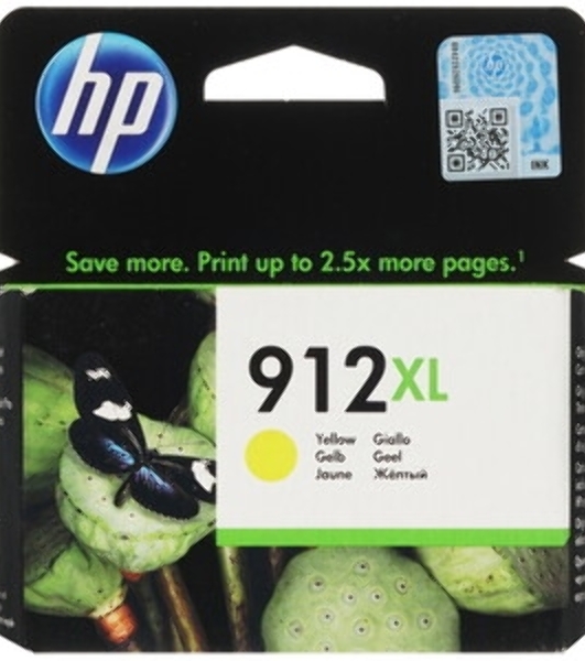 Картридж струйный HP 912XL 3YL83AE желтый увеличенной емкости (825 стр) для HP OfficeJet 801x, 802x