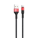 Кабель USB 2.0 HOCO X26, AM/microBM, черно-красный, 1м, фото2