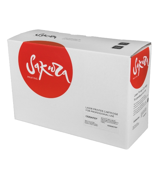 Картридж лазерный Sakura CE252A для HPColor LaserJet CM3530MFP/CM3530fsMFP/CP3525/CP3525n/CP3525dn/CP3525x, желтый, 7000 к.