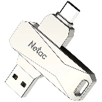 Флешка USB Netac U782C NT03U782C-128G-30PN dual USB 3.0+TypeC 128Gb, retail version, фото7