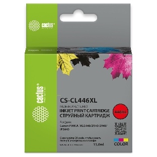 Картридж струйный Cactus CS-CL446XL многоцветный (15мл) для Canon Pixma MG2440/2540/2940