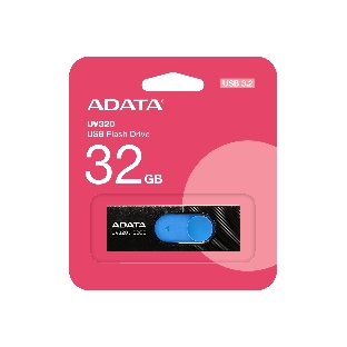 Флешка USB ADATA UV320 (AUV320-32G-RBKBL), 32Gb, USB 3.2 Gen 1, R/W 100/30, черный/голубой