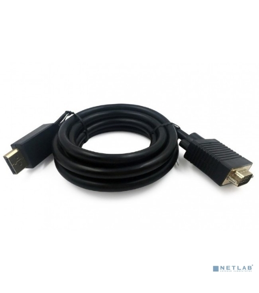 Кабель DisplayPort->VGA Cablexpert CCP-DPM-VGAM-5M, 5м, 20M/15M, черный, экран, пакет