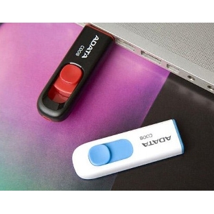 Флешка USB ADATA C008 (AC008-32G-RWE), 32Gb, USB 2.0, R/W 15/5, белый/синий