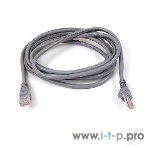 Патч-корд UTP, кат 5e, 3м с RJ45 серый, фото 1